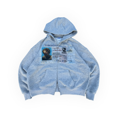 "Caesar" ID Double Zip - Grey